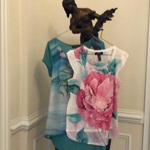 2 Floral tops for $10
